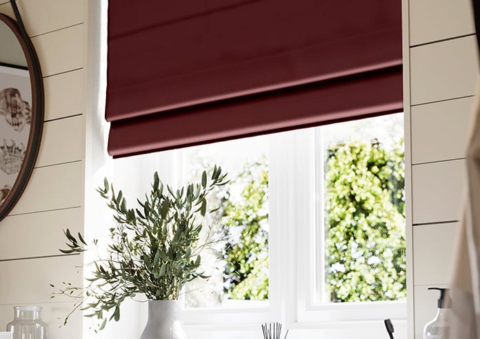 Shima Faux Silk, Claret - Twist&Fit Roman Blind - Image 5